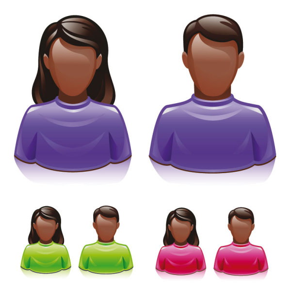 3D头像图标01&mdash;&mdash;矢量素材