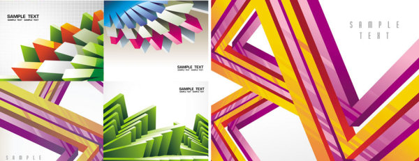 缤纷几何排列图案背景矢量素材