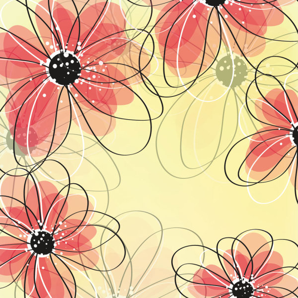 花卉图案04——矢量素材