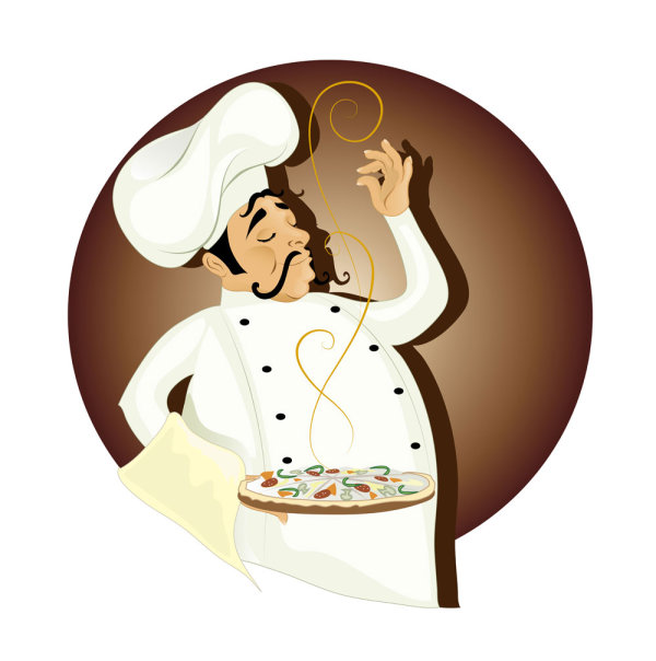 卡通西餐侍者02——矢量素材