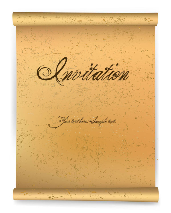 牛皮纸卷纸04&mdash;&mdash;矢量素材