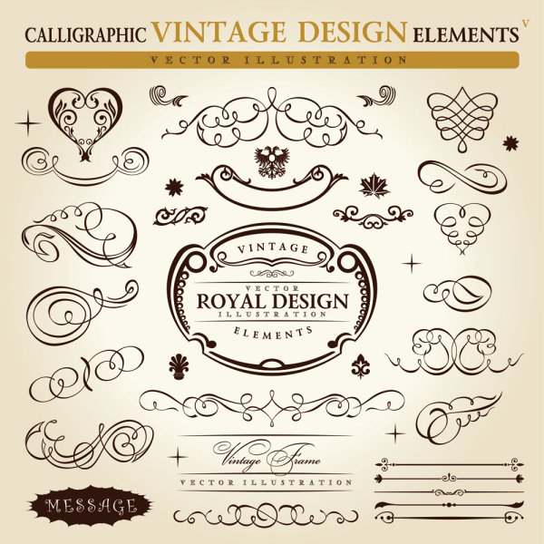 欧式花纹花边元素01&mdash;&mdash;矢量素材