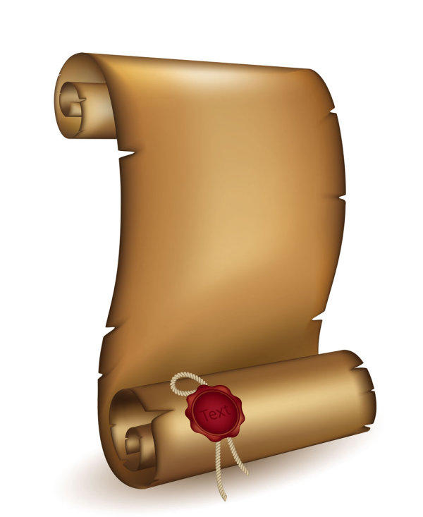 牛皮纸卷纸03&mdash;&mdash;矢量素材