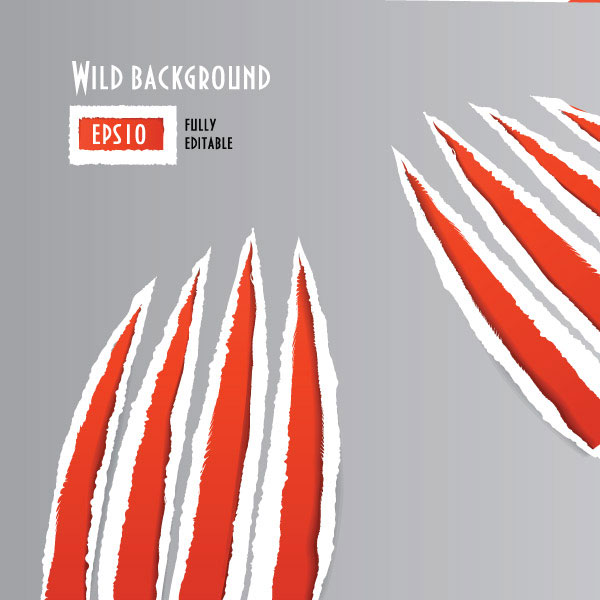 被抓破的纸张矢量素材