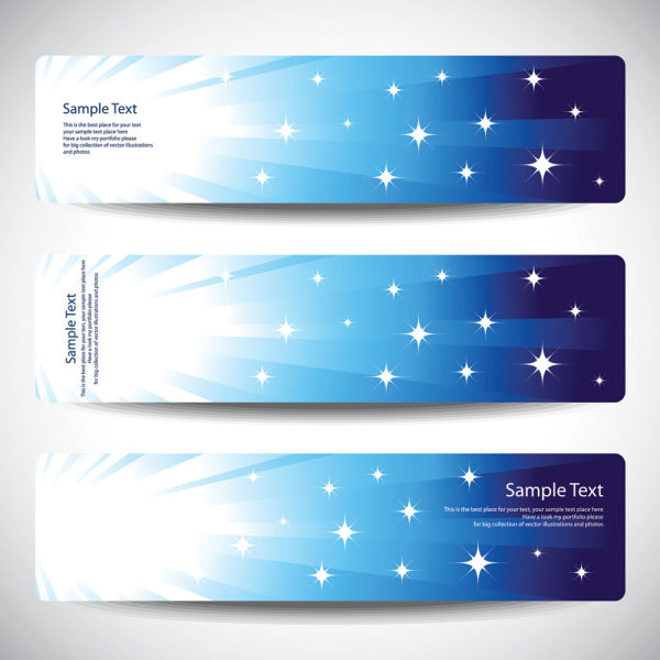 蓝色线条banner02&mdash;&mdash;矢量素材