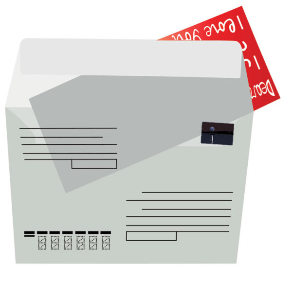 怀旧信封和纸张02&mdash;&mdash;矢量素材