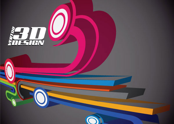 动感立体元素01&mdash;&mdash;矢量素材