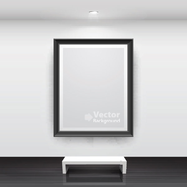 画廊的宣传框05——矢量素材