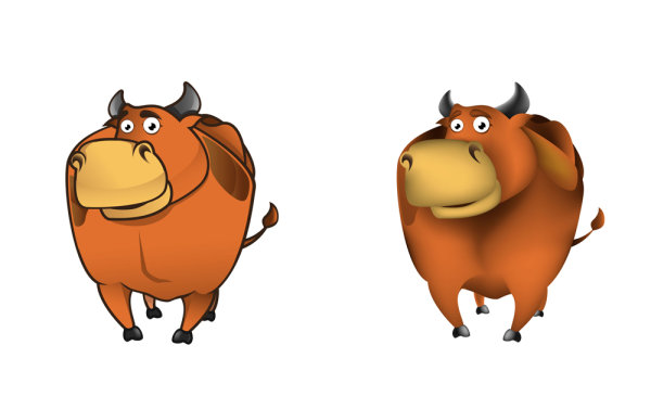 可爱的卡通动物形象01——矢量素材