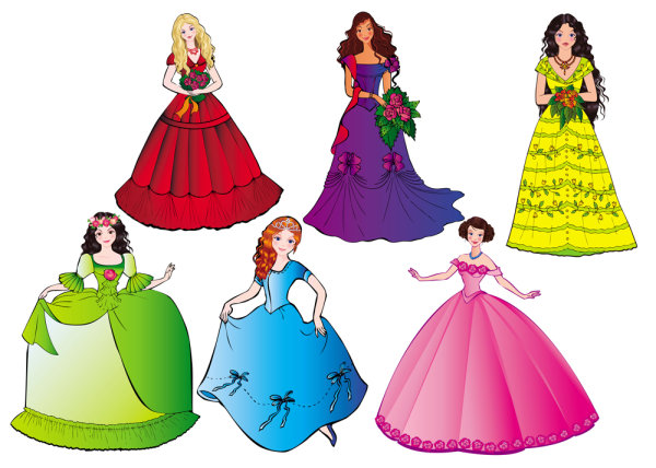 美丽的公主01——矢量素材