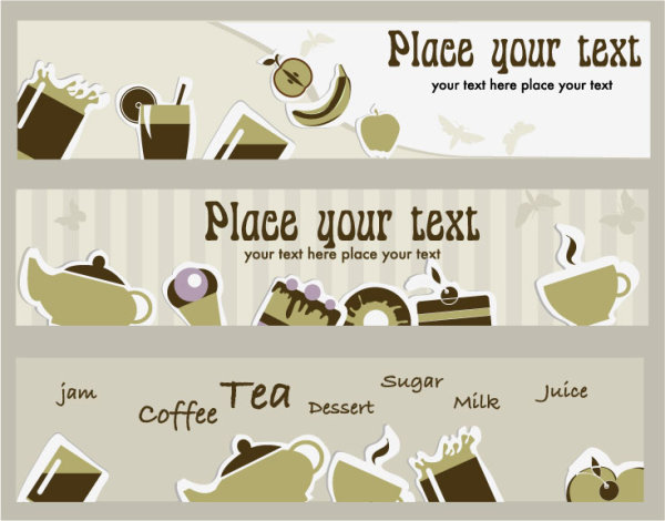 下午茶卡片02——矢量素材