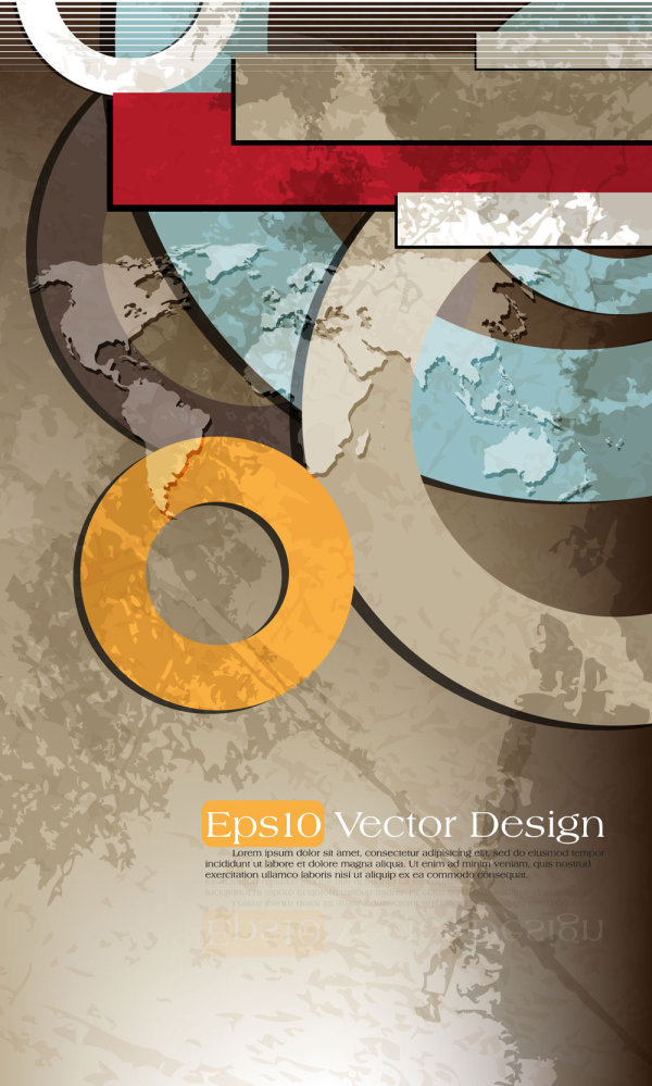 绚丽的彩色圆圈03&mdash;&mdash;矢量素材