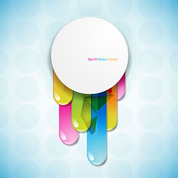 绚丽的彩色圆圈04&mdash;&mdash;矢量素材