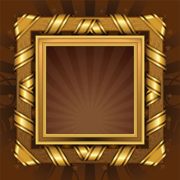 仿古金色框架01&mdash;&mdash;矢量素材