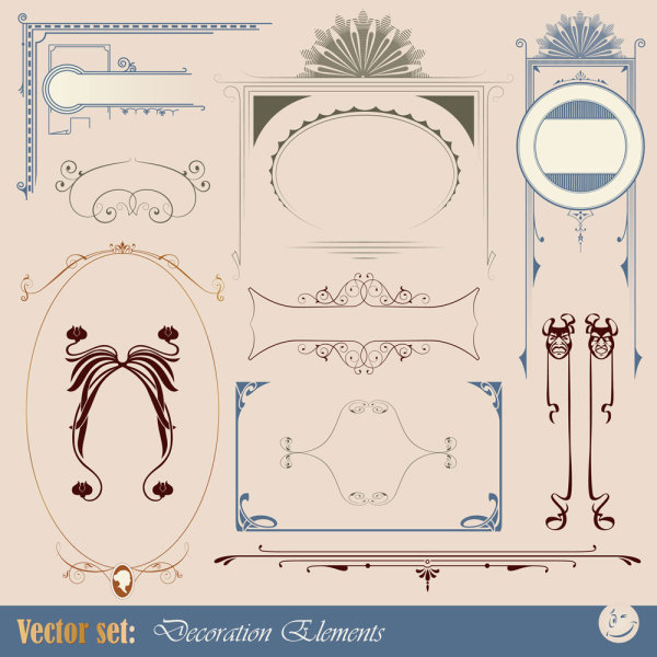 欧式花边标签03——矢量素材