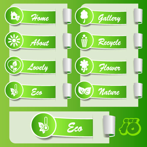 Eco-label rolls 01 - vector