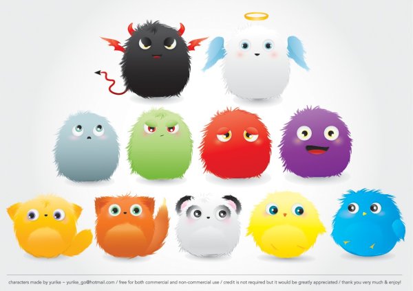 卡通头像矢量素材