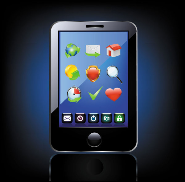 A blue technology product icon 02 - vector material