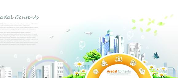 彩虹花园城市社区海报矢量素材-2