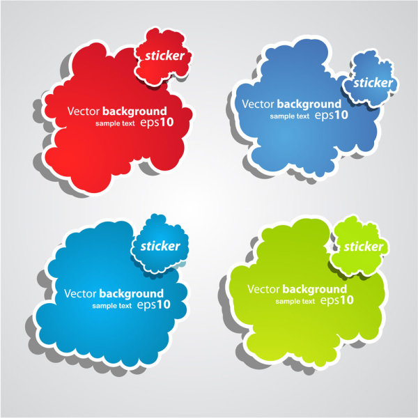 精致异形标签01&mdash;&mdash;矢量素材