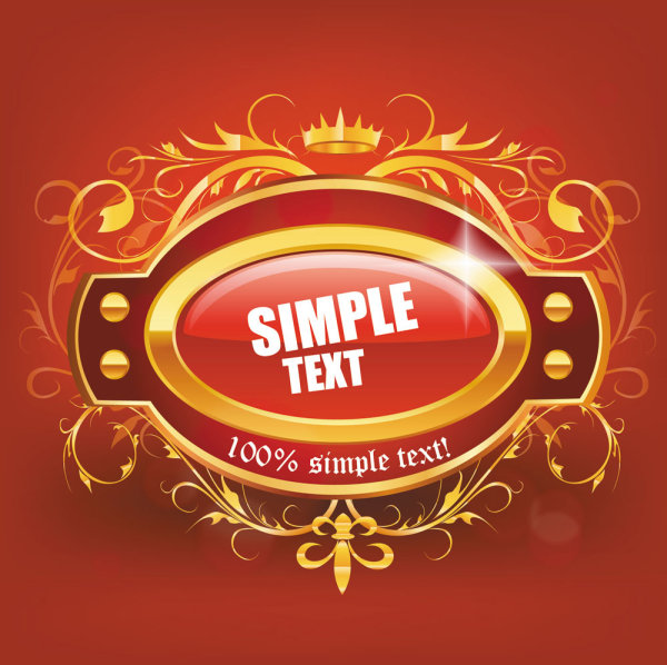 精美红色标签01——矢量素材