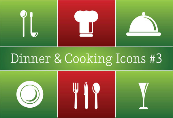 卡通西餐图形03——矢量素材