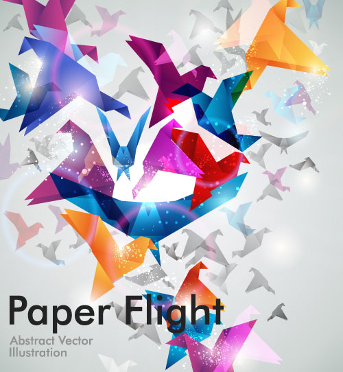 千纸鹤01&mdash;&mdash;矢量素材