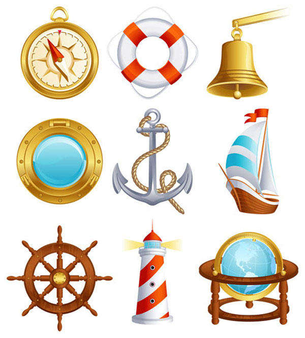 Sailing small icon 02 - vector material