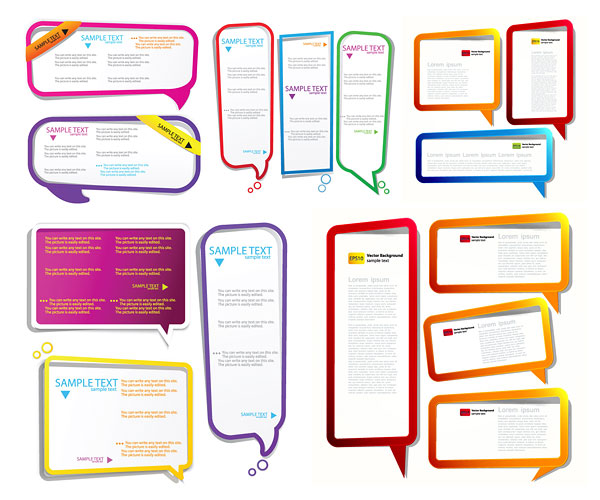 五颜六色装饰框矢量素材