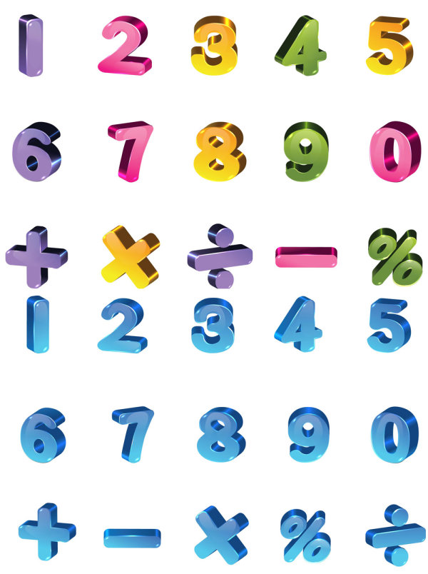 立体创意数字&mdash;&mdash;矢量素材