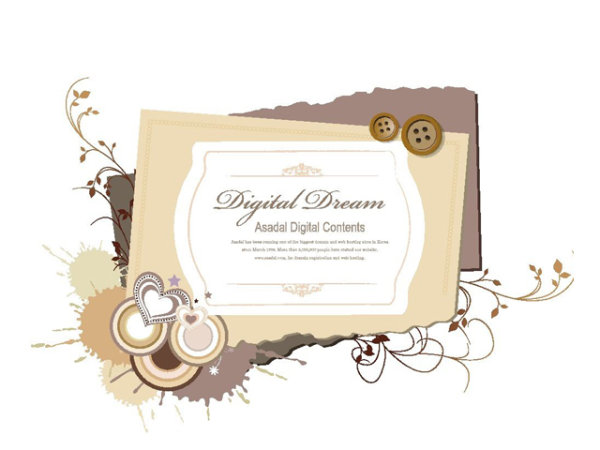 雅致装饰文本模板矢量素材-2