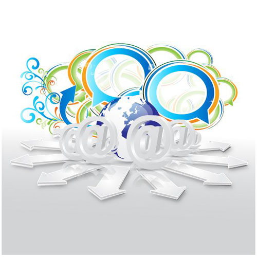 The trend business concept dialog box vector material -5