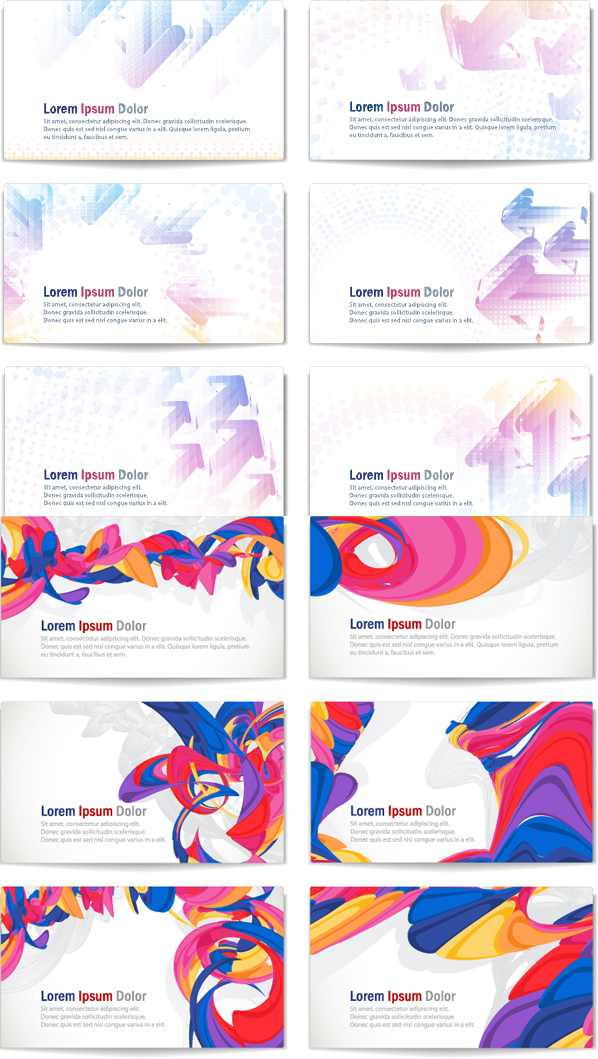 绚丽动感名片&mdash;&mdash;矢量素材