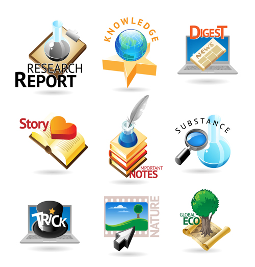 Fashion three-dimensional the life icon vector material -2