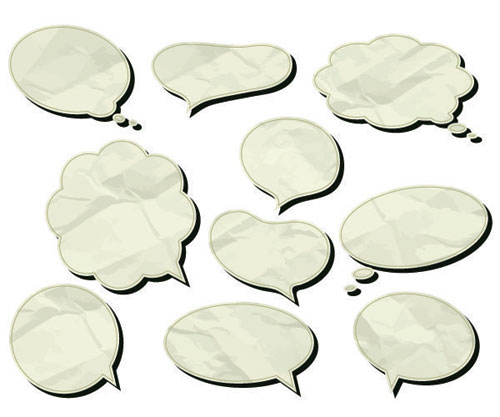 纸痕对话框——矢量素材