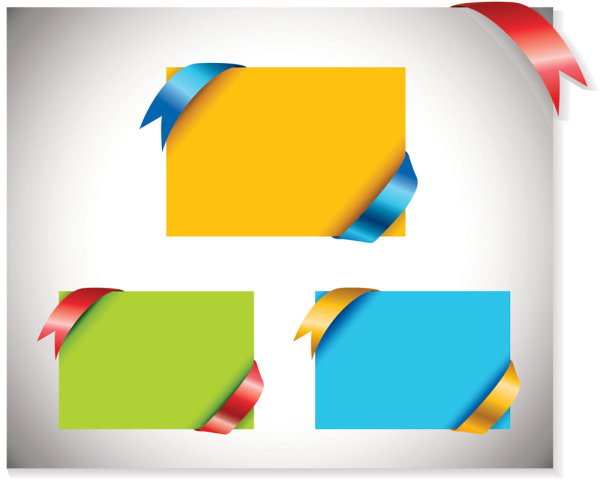 精美丝带卡片&mdash;&mdash;矢量素材