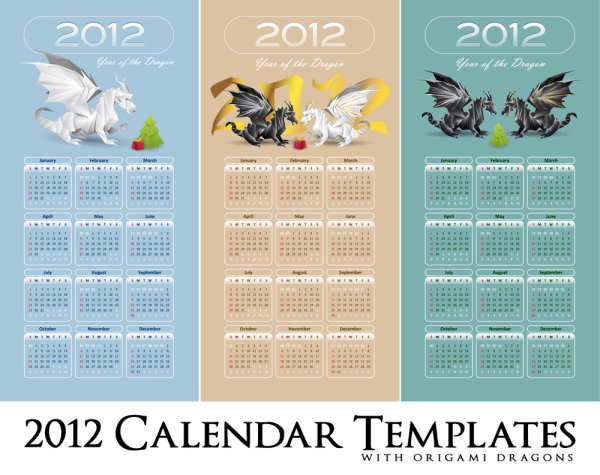 2012 Calendar pterosaur 01 - vector material