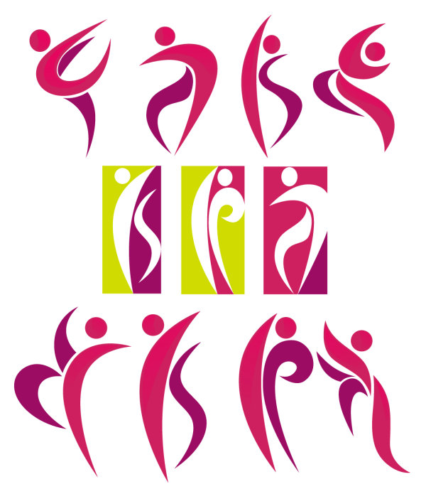 Motion dynamic lines People 04 - vector material