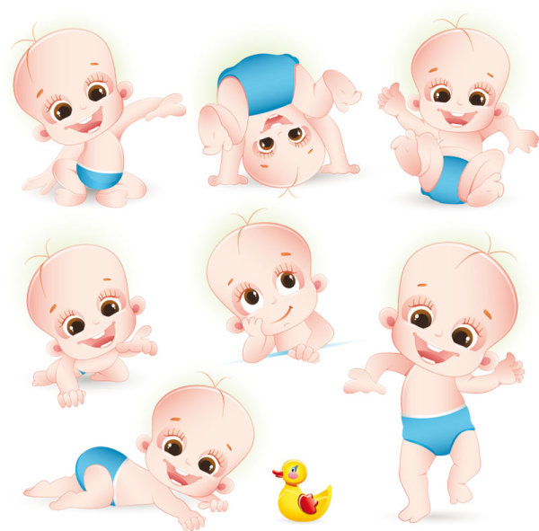 Cartoon baby - vector material