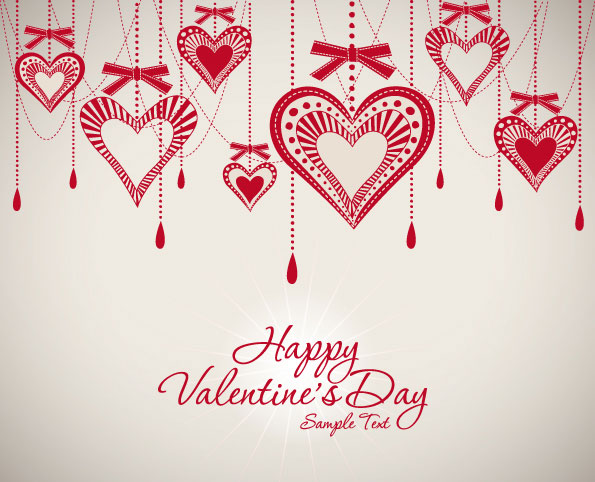 Valentine background 02 - vector material