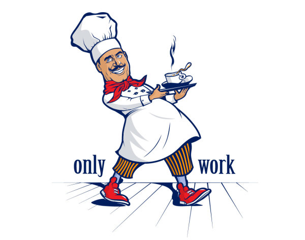 Cartoon line art figures 05 - vector material