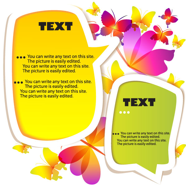 Dialog tags 001 - vector material