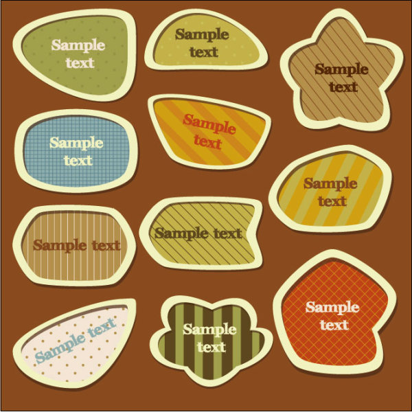 Cute label 01 - vector material