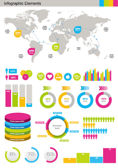 Business information data Figure 04 - vector material