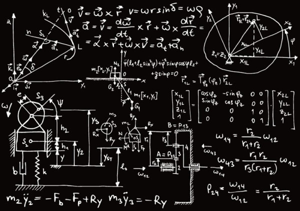 Chemical formulas handwritten version - vector material