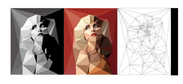 Blocks of color figures vector material