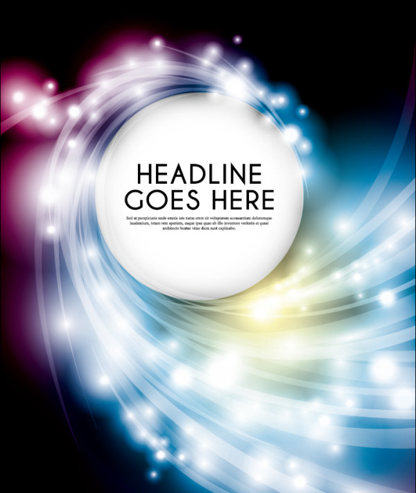 The bright halos background 02 - vector material