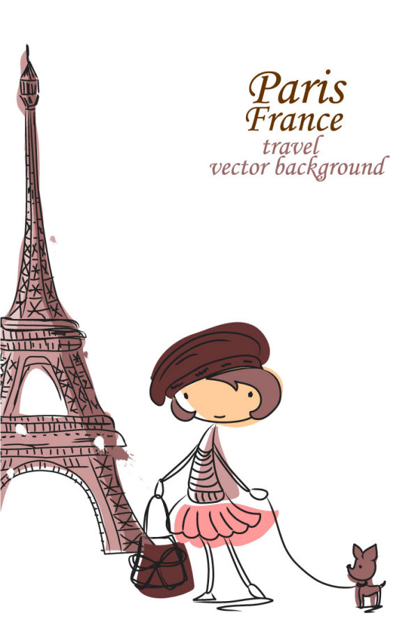 Line art illustration background 01 - vector material