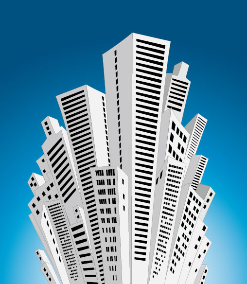 Commercial Building Design 02 - vector material