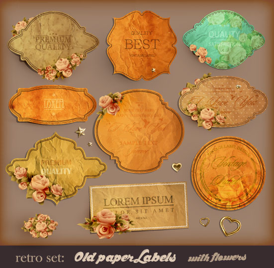 Continental exquisite tags 001 - vector material
